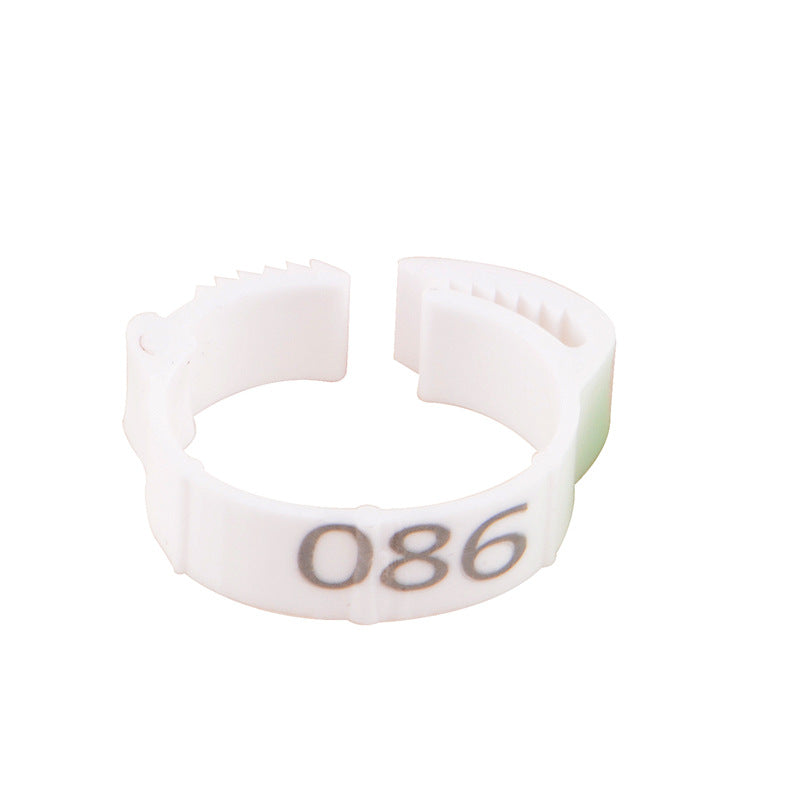 KFX-3115965 Chicken Foot Identification Ring with Stitch Marker for Poultry - 25 Pack