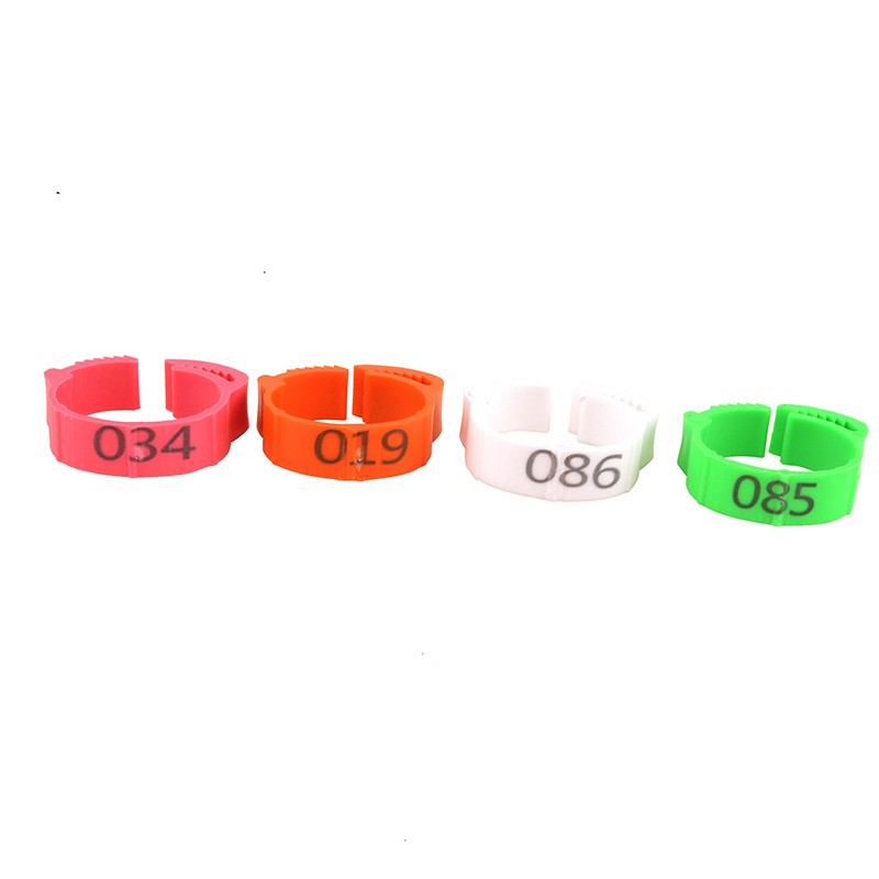 KFX-3115965 Chicken Foot Identification Ring with Stitch Marker for Poultry - 25 Pack