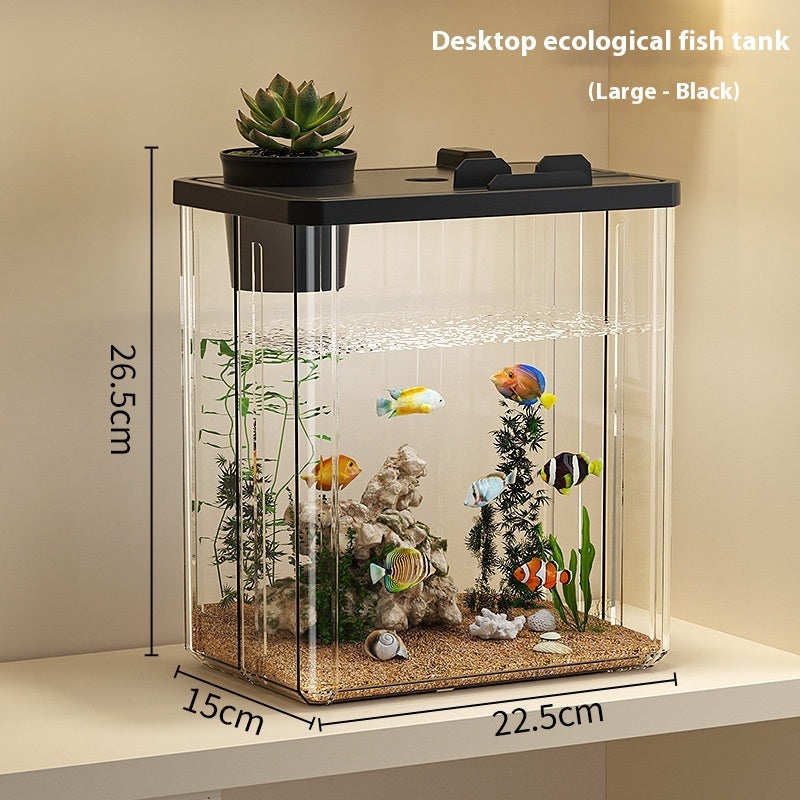 KFX-3117245 Small Plastic Desktop Fish Tank for Household Use