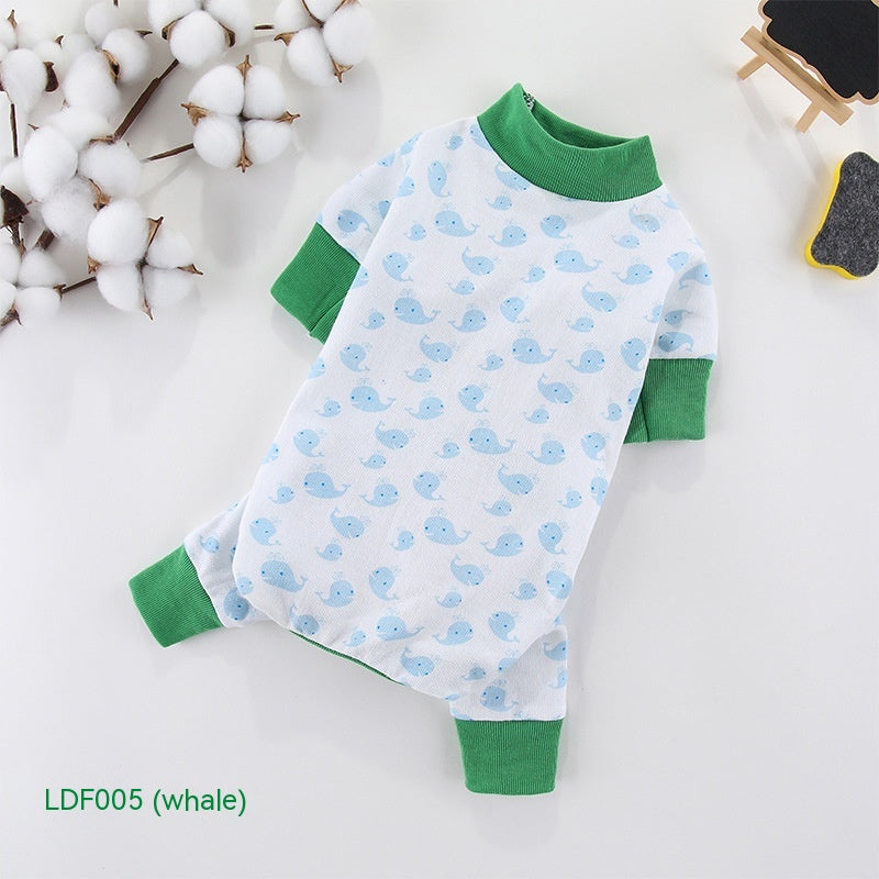 KFX-3118525 Cotton Four-Legged Pet Clothing in Various Fun Designs and Sizes