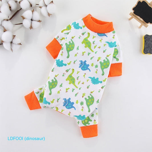KFX-3118525 Cotton Four-Legged Pet Clothing in Various Fun Designs and Sizes