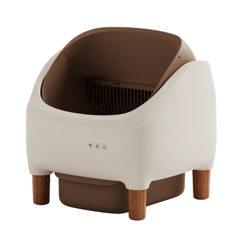 KFX-3125181 Automatic Semi-Closed Drawer Cat Litter Box - Shovel-Free Design in Multiple Colors