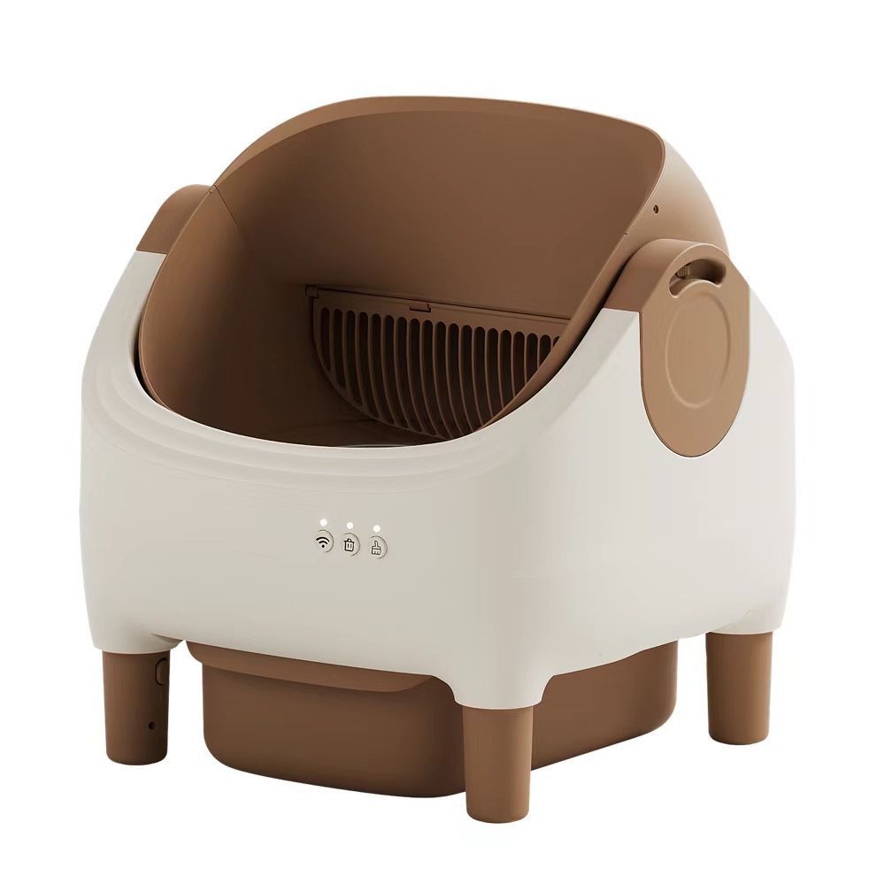 KFX-3125181 Automatic Semi-Closed Drawer Cat Litter Box - Shovel-Free Design in Multiple Colors