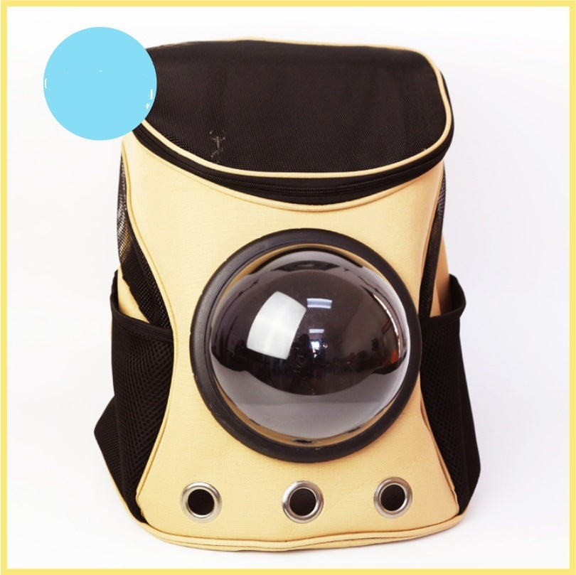 KFX-3125949 Large-Capacity Pet Backpack Carrier with Transparent Space Capsule Design for Cats and Dogs