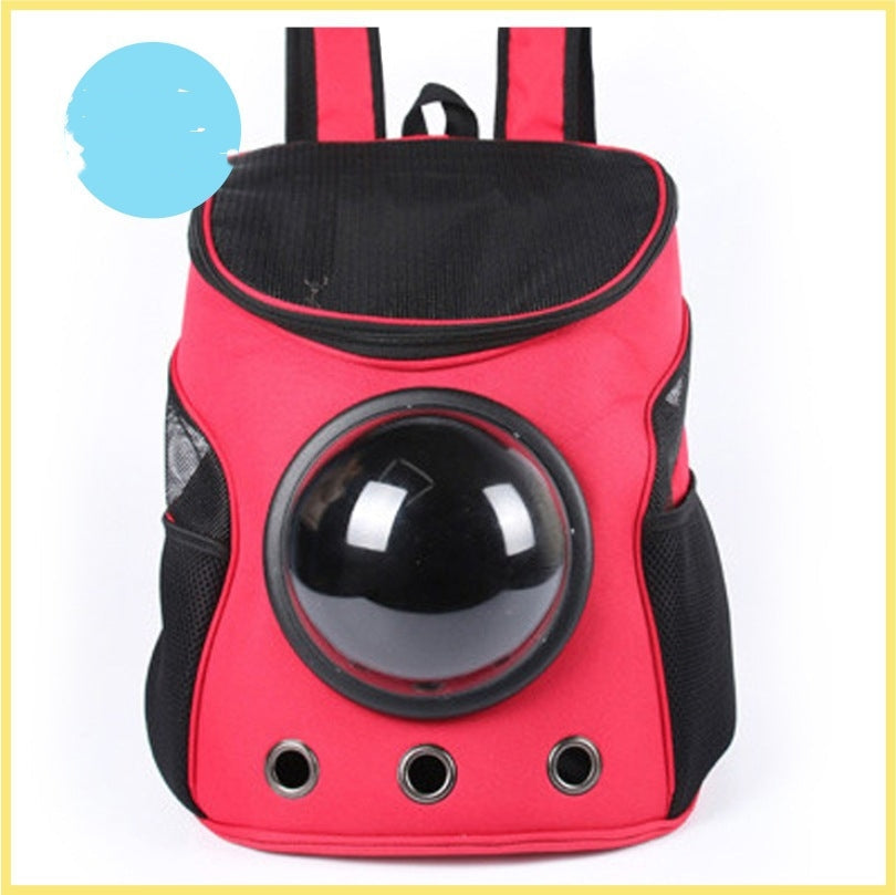 KFX-3125949 Large-Capacity Pet Backpack Carrier with Transparent Space Capsule Design for Cats and Dogs