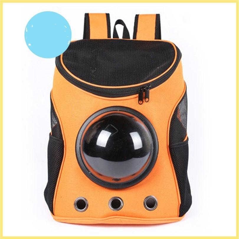 KFX-3125949 Large-Capacity Pet Backpack Carrier with Transparent Space Capsule Design for Cats and Dogs