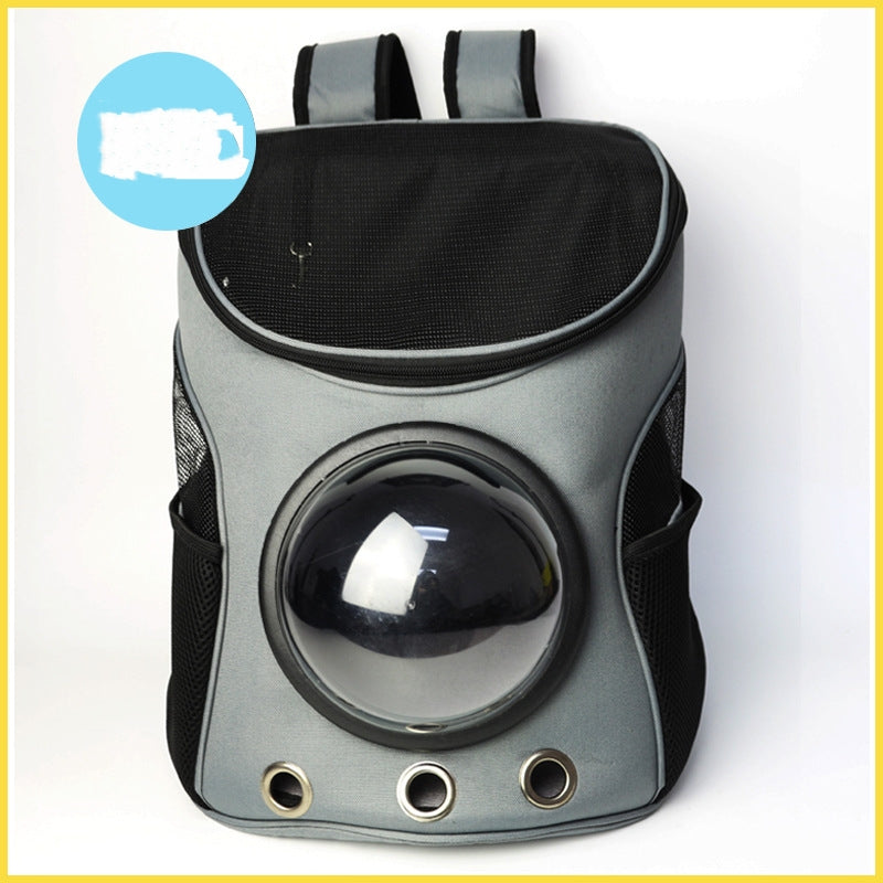 KFX-3125949 Large-Capacity Pet Backpack Carrier with Transparent Space Capsule Design for Cats and Dogs