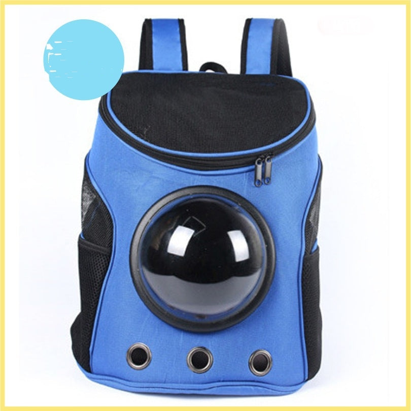 KFX-3125949 Large-Capacity Pet Backpack Carrier with Transparent Space Capsule Design for Cats and Dogs