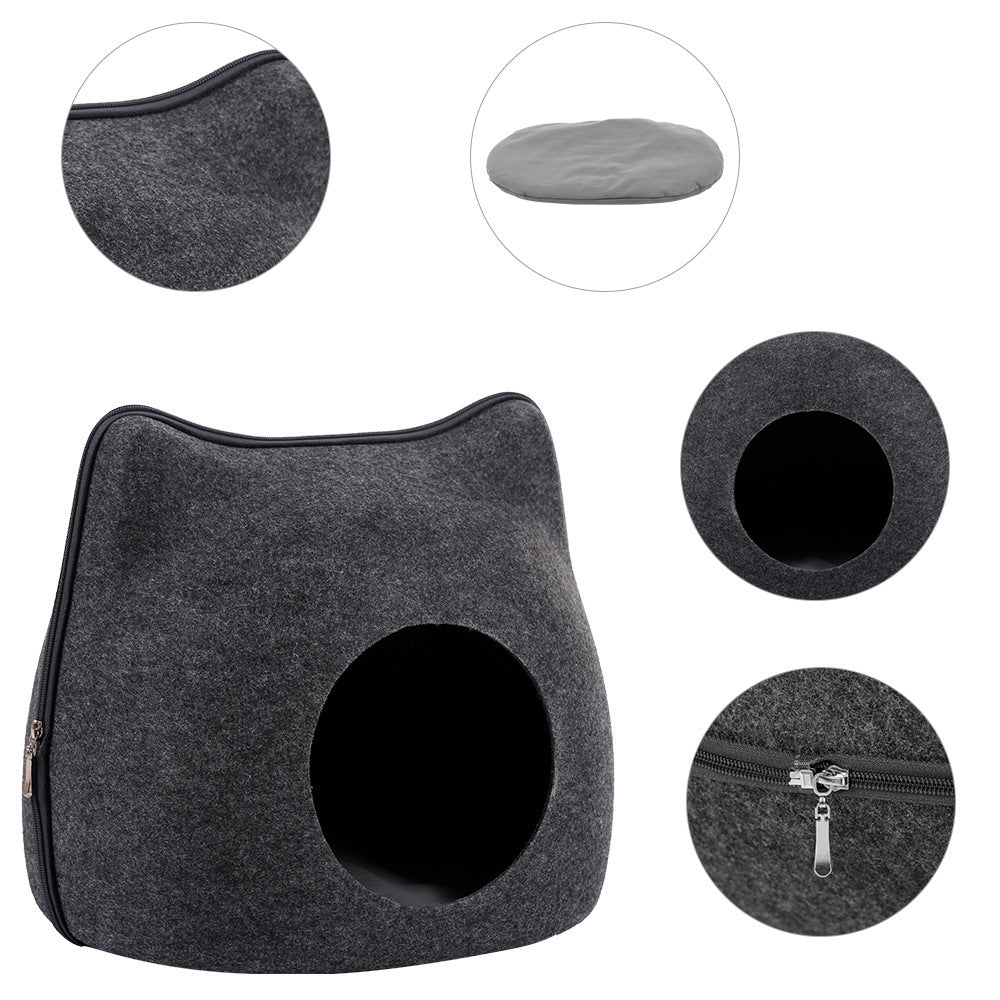 KFX-3133501 Felt Pet Nest in Gray, Pink, and Blue for All Seasons