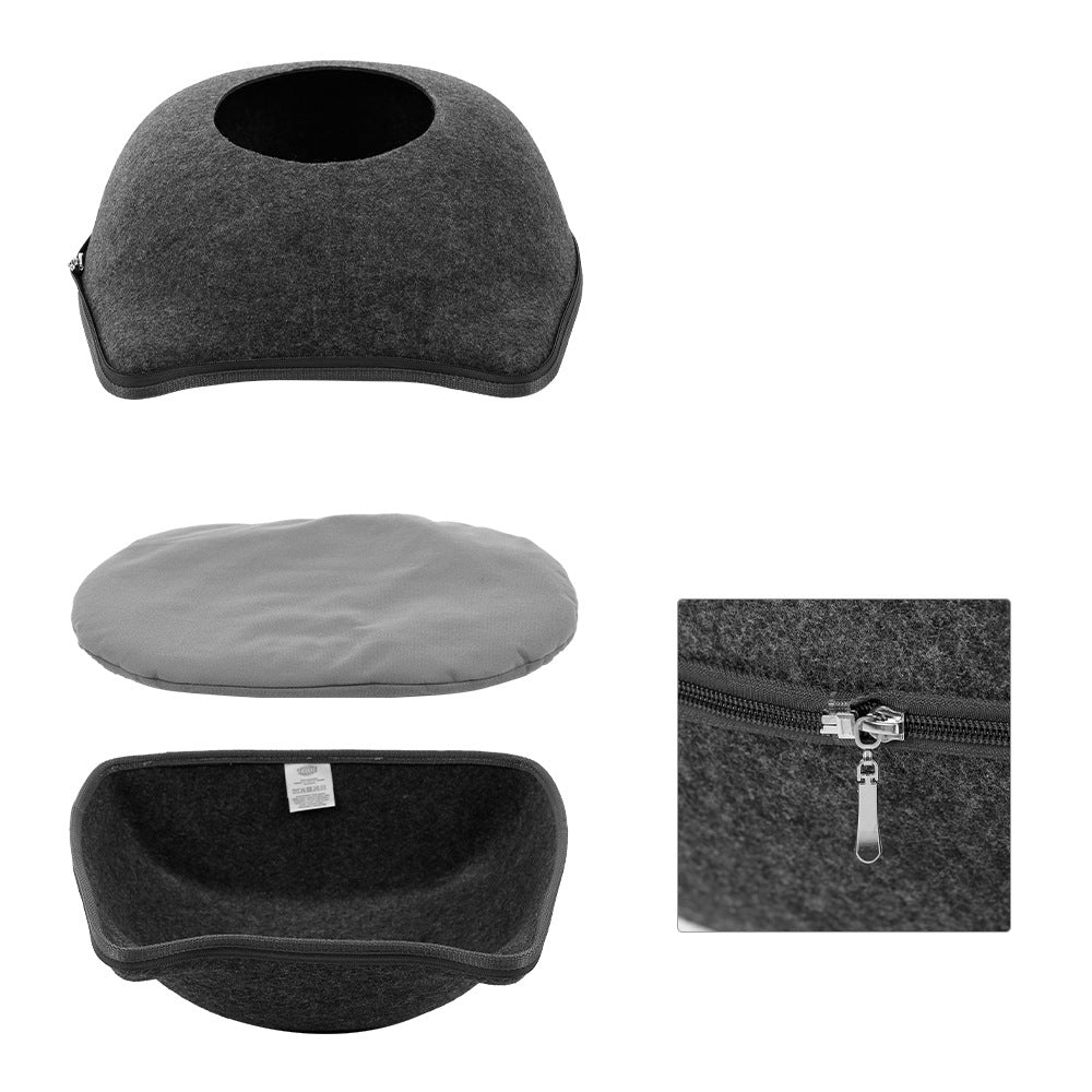 KFX-3133501 Felt Pet Nest in Gray, Pink, and Blue for All Seasons