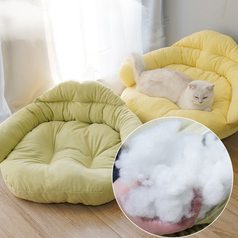KFX-3133885 Elevated Solid Wood Cat Bed for Comfort and Support