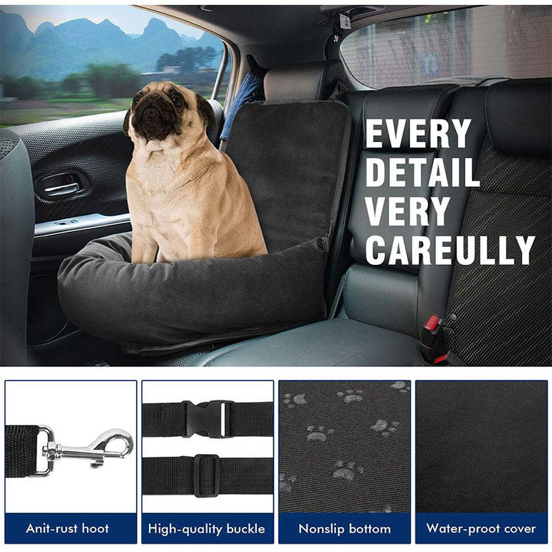 KFX-3134269 Breathable Pet Car Hanging Bag with Waterproof Cushion for Dog Comfort and Safety