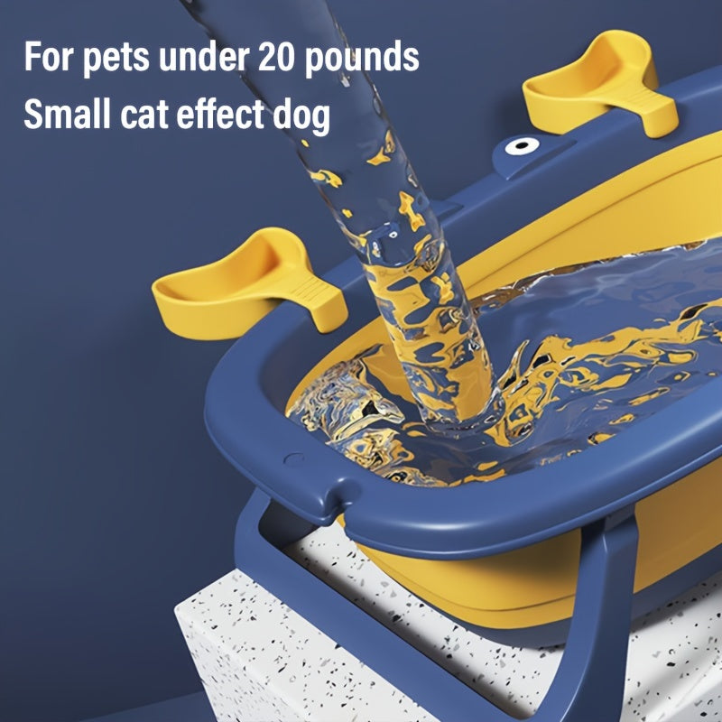 KFX-3136701 Portable Foldable Pet Tub for Cats and Small Dogs Under 20 Pounds - Durable and Easy to Clean