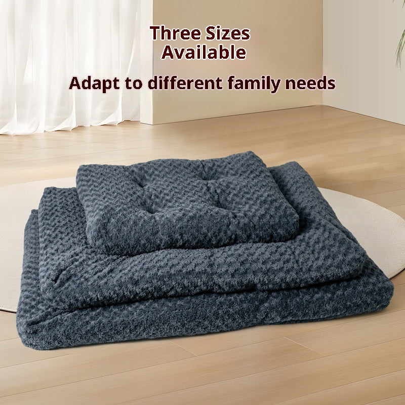 KFX-3137085 Thick Embossed Velvet Pet Mat in Dark Gray - Multiple Sizes Available