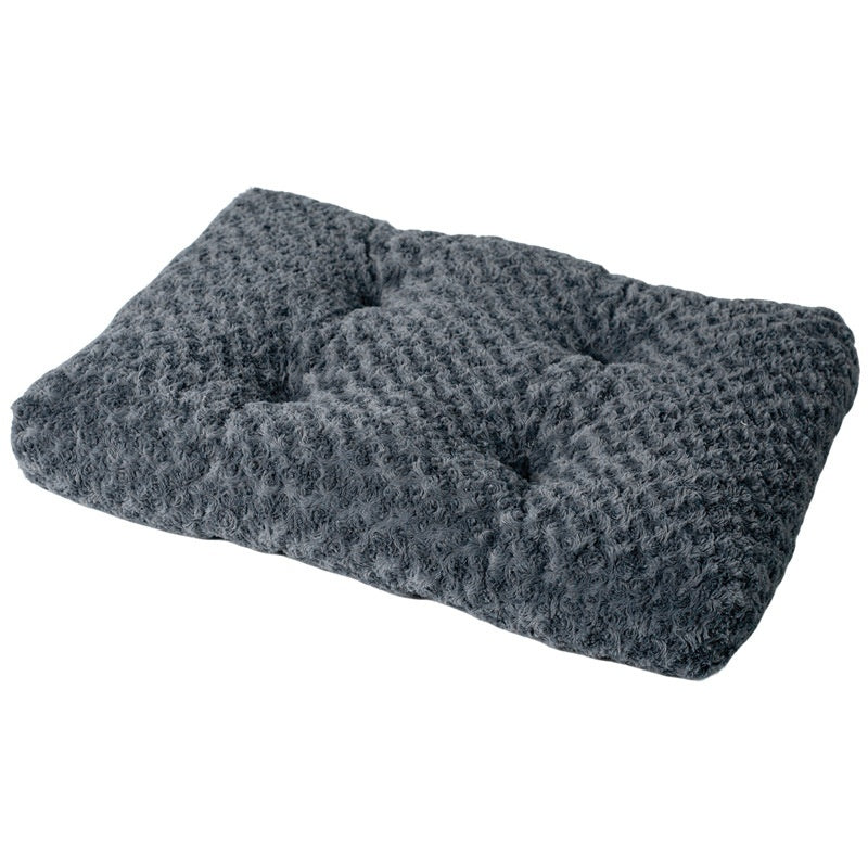 KFX-3137085 Thick Embossed Velvet Pet Mat in Dark Gray - Multiple Sizes Available