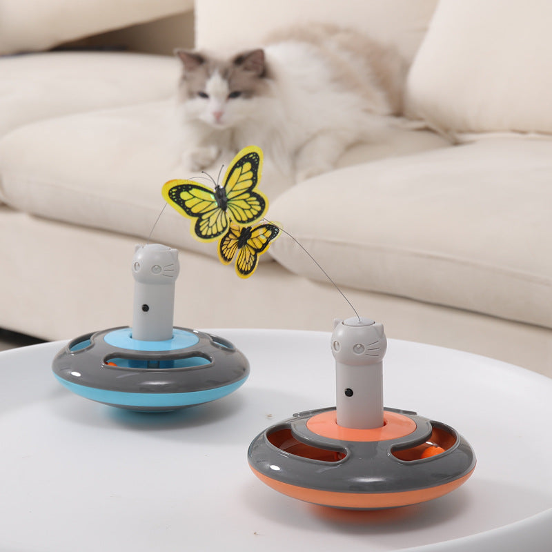 KFX-3141821 Electric Rotating Butterfly Cat Toy for Interactive Play and Entertainment