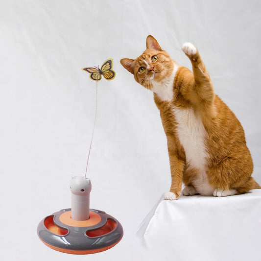 KFX-3141821 Electric Rotating Butterfly Cat Toy for Interactive Play and Entertainment