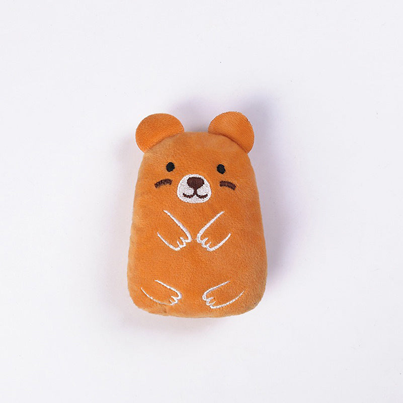 KFX-3142461 Catnip Chewing Plush Toy for Cats - Interactive Teeth Grinding and Vocal Toy - 11x8x4.5cm