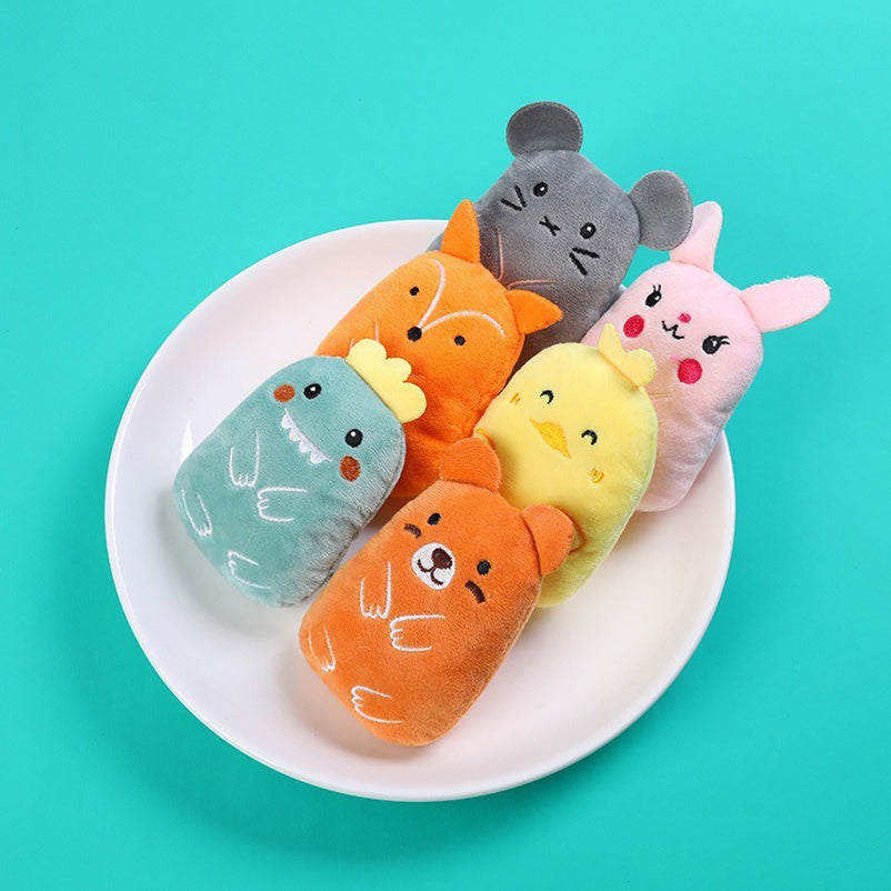 KFX-3142461 Catnip Chewing Plush Toy for Cats - Interactive Teeth Grinding and Vocal Toy - 11x8x4.5cm