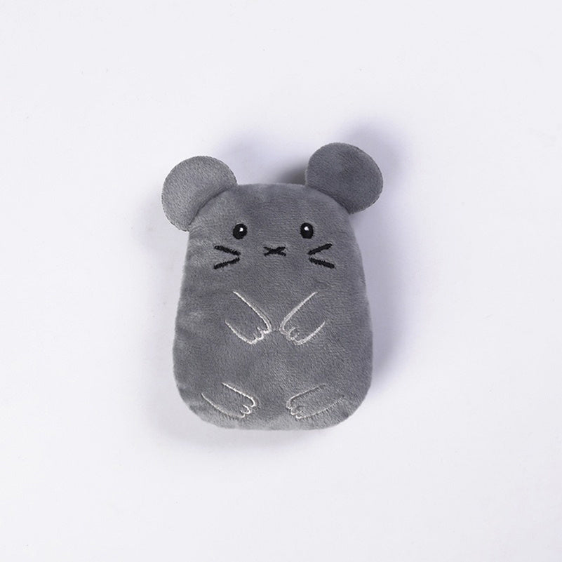 KFX-3142461 Catnip Chewing Plush Toy for Cats - Interactive Teeth Grinding and Vocal Toy - 11x8x4.5cm