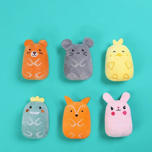 KFX-3142461 Catnip Chewing Plush Toy for Cats - Interactive Teeth Grinding and Vocal Toy - 11x8x4.5cm