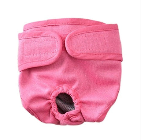 KFX-3143357 Pet Dog Velcro Underwear in Pink, Black, Blue, and Purple - Casual Cotton Design for Small to XL Dogs
