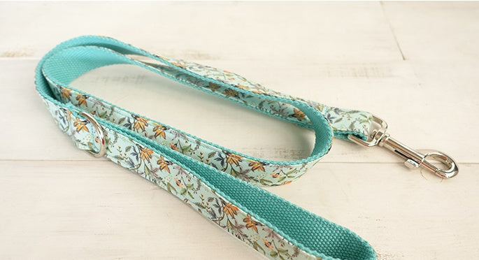KFX-3144765 Soft Polyester Dog Collar in Orange and Blue, Available in XS to XL Sizes