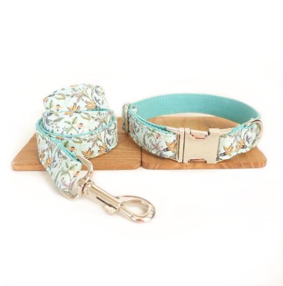 KFX-3144765 Soft Polyester Dog Collar in Orange and Blue, Available in XS to XL Sizes