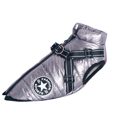 KFX-3145149 Waterproof Winter Dog Jacket with Reflective Adjustable Straps for Large Pets