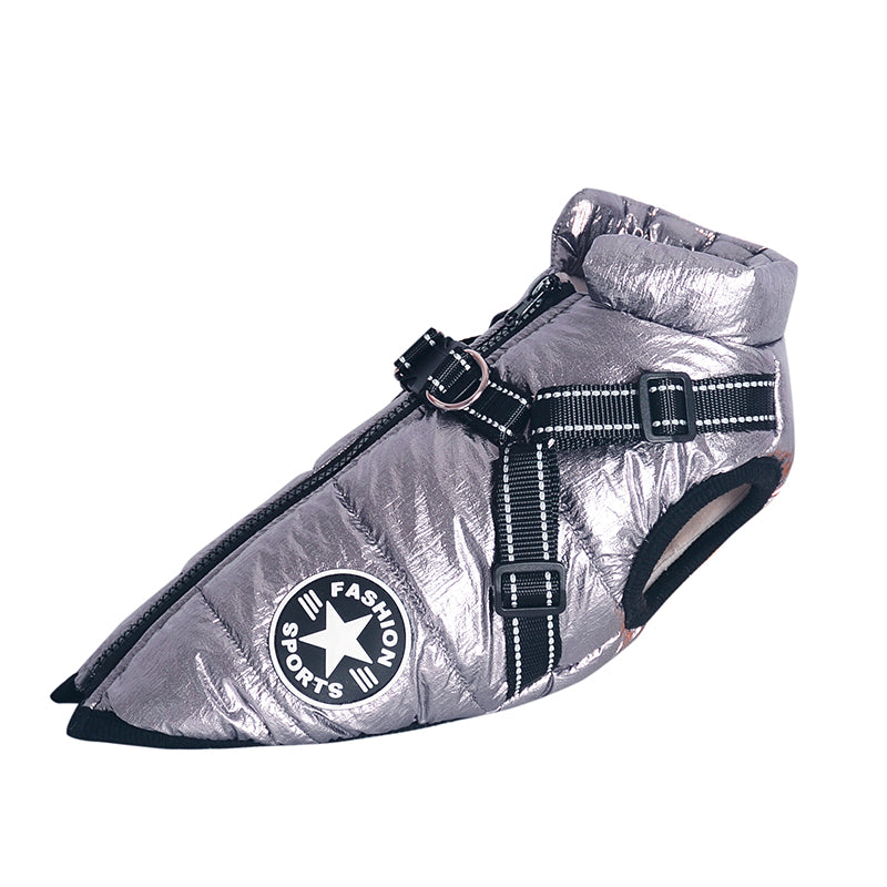 KFX-3145149 Waterproof Winter Dog Jacket with Reflective Adjustable Straps for Large Pets