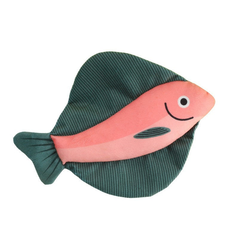 KFX-3145789 Canvas Cat Toy Set - Simulation Mint Fish Teaser for Dental Care, Assorted Styles