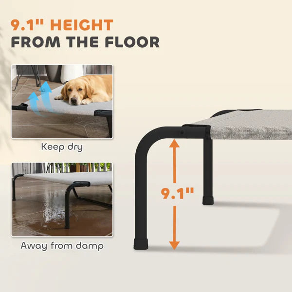 KFX-3148733 Elevated Cooling Pet Cot for Comfortable Outdoor Relaxation