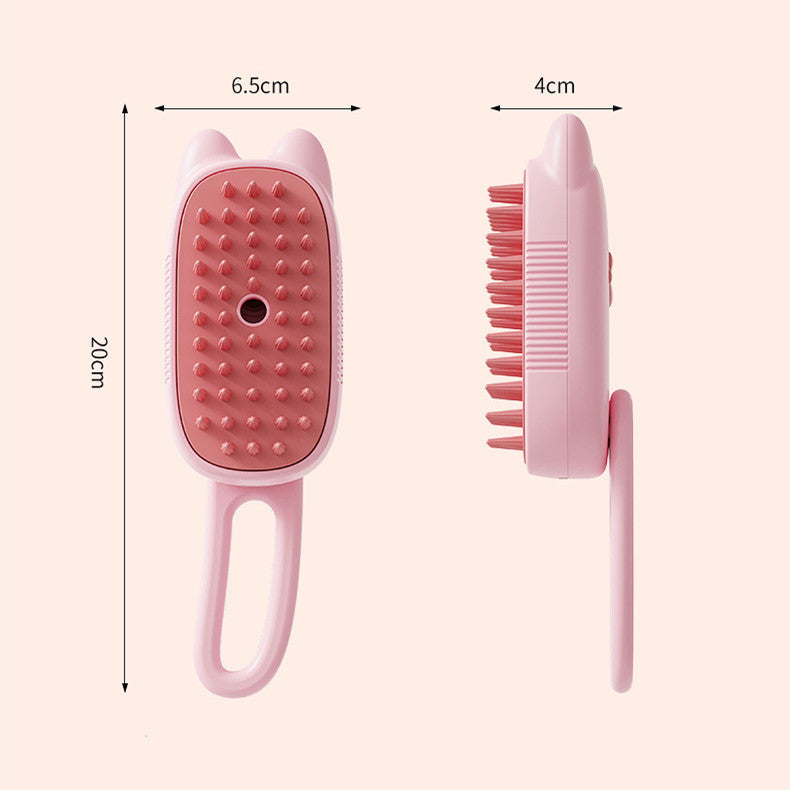 KFX-3152317 Rotating Pet Grooming Brush for Cats and Dogs - Wash-Free Hair Care Tool