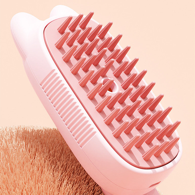 KFX-3152317 Rotating Pet Grooming Brush for Cats and Dogs - Wash-Free Hair Care Tool