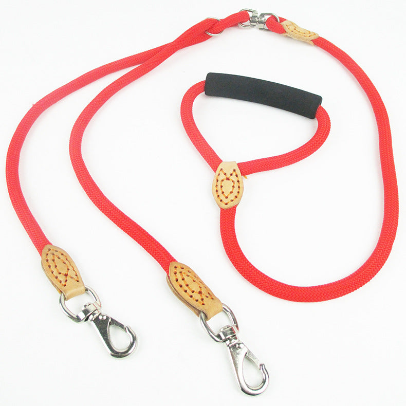 KFX-3156285 Scalable Nylon Dog Leash with Anti-Winding Foam Handle - 1.2M Length for Dogs Up to 35kg