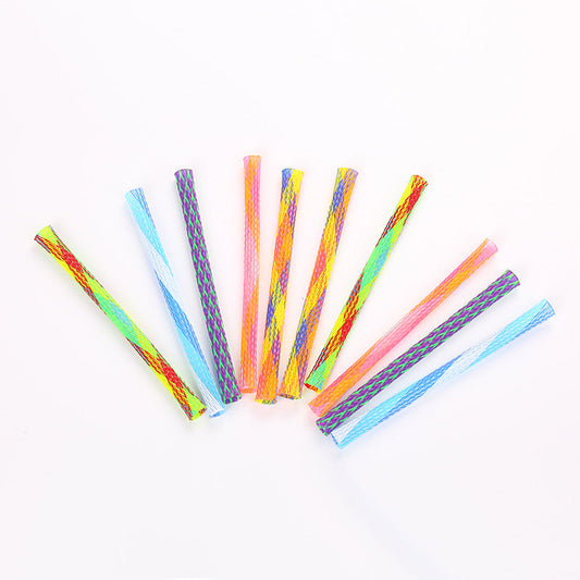 KFX-3157309 Interactive Telescopic Cat Spring Toys - Fun Nylon Playsticks, 10-Pack