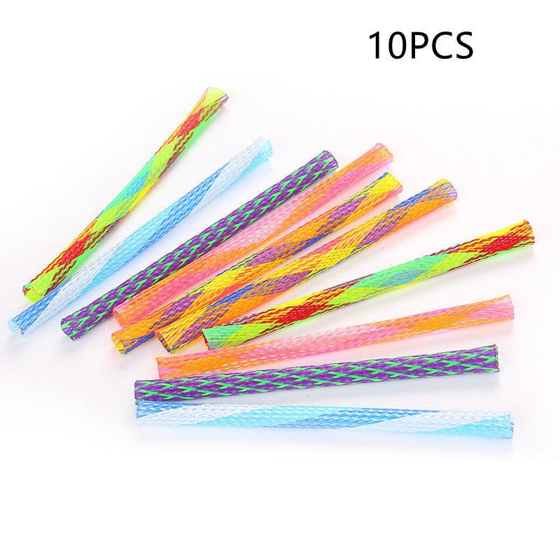 KFX-3157309 Interactive Telescopic Cat Spring Toys - Fun Nylon Playsticks, 10-Pack