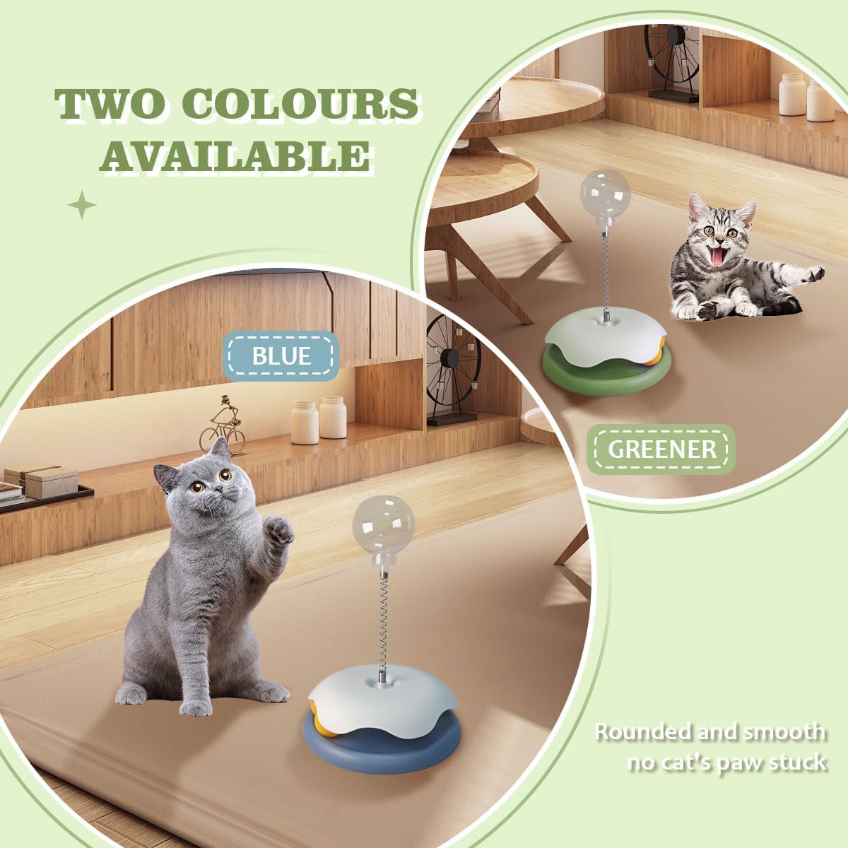 KFX-3159741 Interactive Cat Treat Dispenser Toy with Track Ball for Slow Feeding and Entertainment