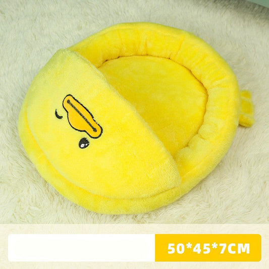 KFX-3162301 Winter Warm Cat Mattress - Fashionable Cloth Pet Nest for Cozy Comfort 50x45x7cm