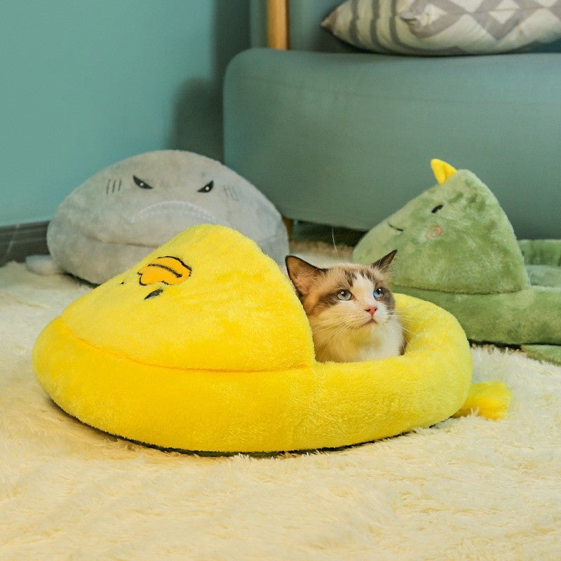 KFX-3162301 Winter Warm Cat Mattress - Fashionable Cloth Pet Nest for Cozy Comfort 50x45x7cm