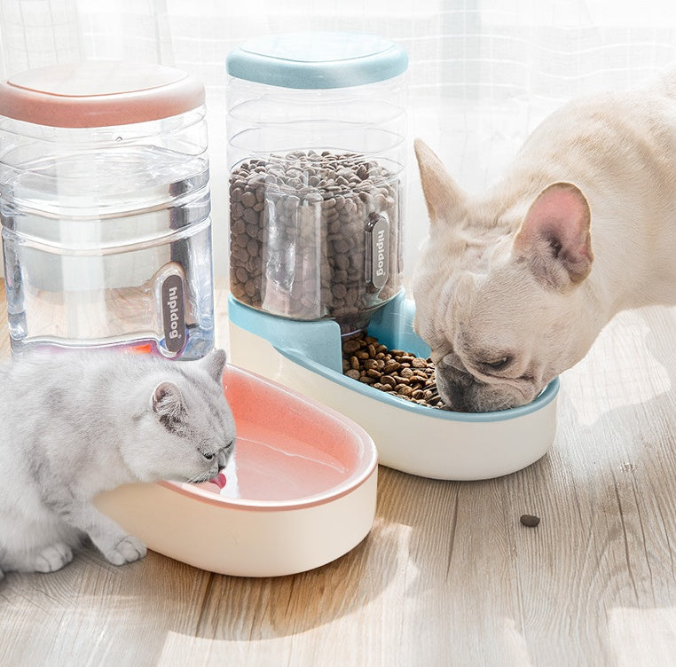 KFX-3162429 Automatic Pet Feeder and Water Fountain for Dogs and Cats - 3.8L Capacity