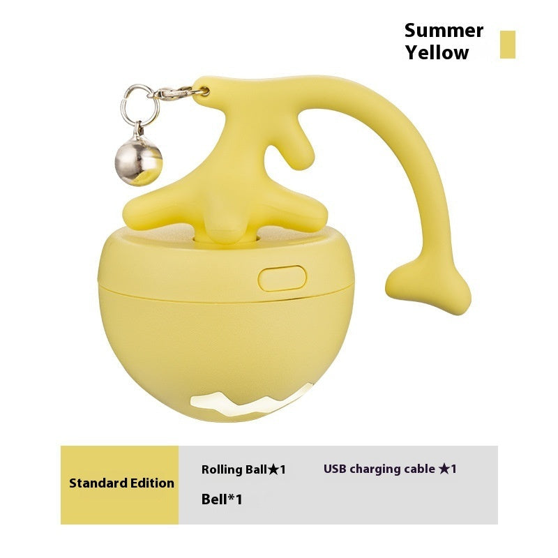 KFX-3163069 Interactive USB Rechargeable Cat Toy Ball with Obstacle Avoidance and Detachable Tail