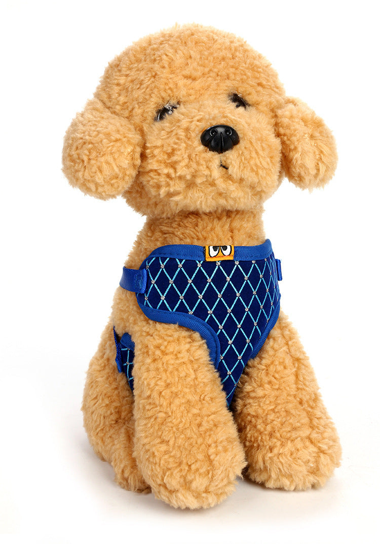 KFX-3163709 Breathable Mesh Dog Leash with Flash Diamond Nylon, Adjustable Size Options