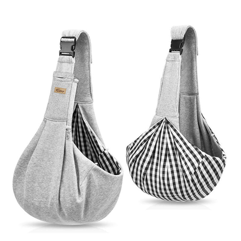 KFX-3164477 Small Pet Travel Sling Carrier for Dogs and Cats - Breathable Design, Ideal for Outdoor Hiking