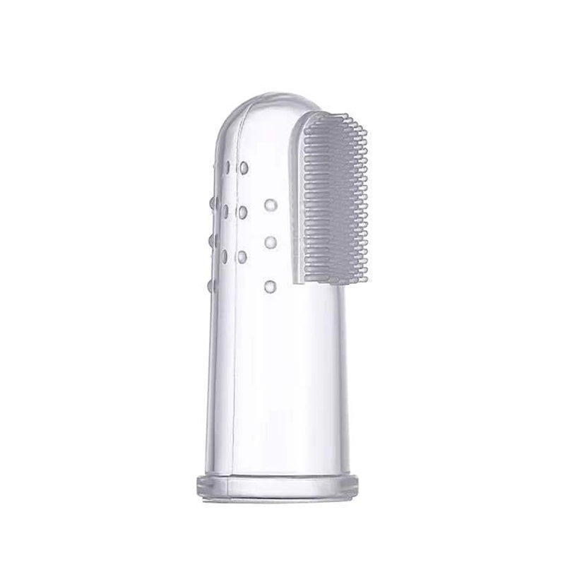 KFX-3165501 Soft Silicone Finger Toothbrush for Pets - Easy Dental Care for Dogs and Cats