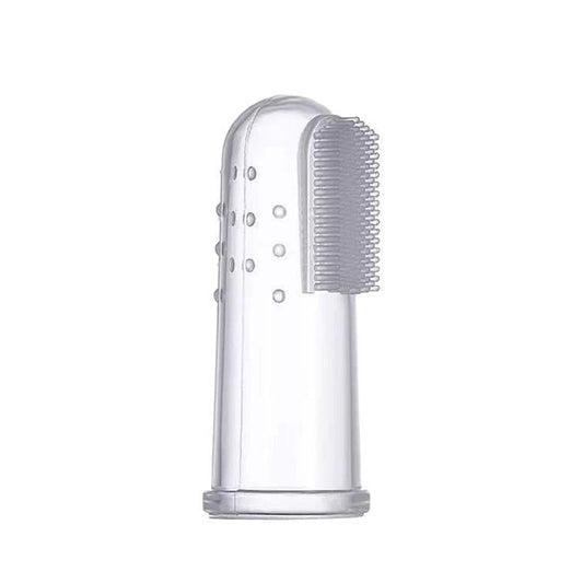KFX-3165501 Soft Silicone Finger Toothbrush for Pets - Easy Dental Care for Dogs and Cats