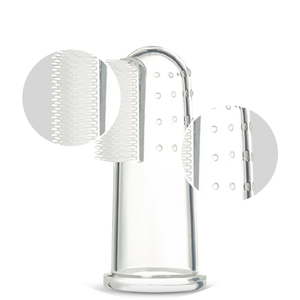 KFX-3165501 Soft Silicone Finger Toothbrush for Pets - Easy Dental Care for Dogs and Cats