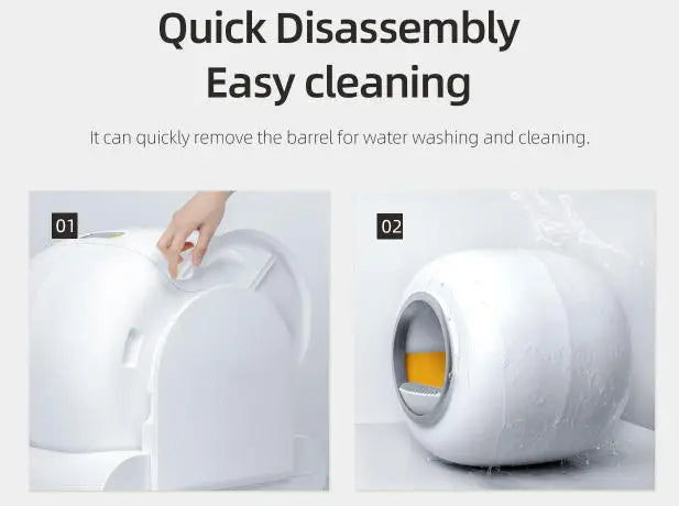 KFX-316563 Automatic Self-Cleaning Cat Litter Box with Large 65L Capacity and Odor Control Features