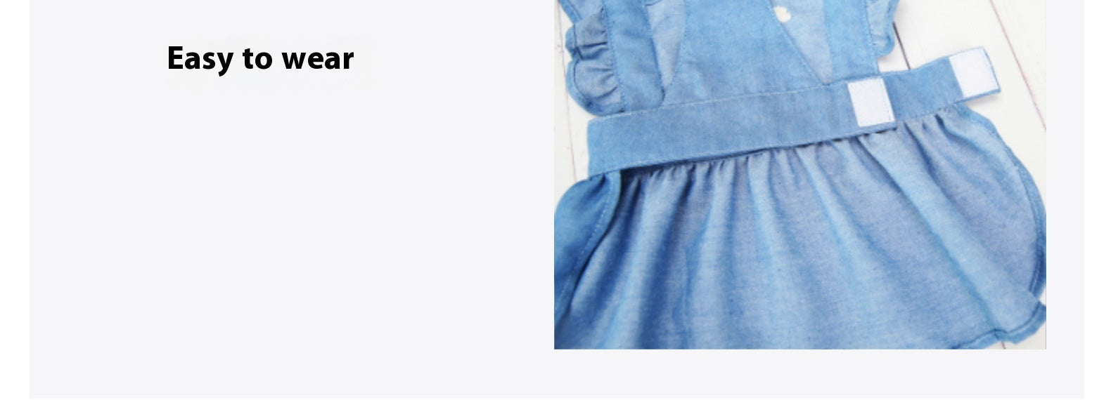KFX-3166781 Embroidered Letter Denim Skirt for Dogs - Spring & Summer Fashion in Dark Blue and Light Blue