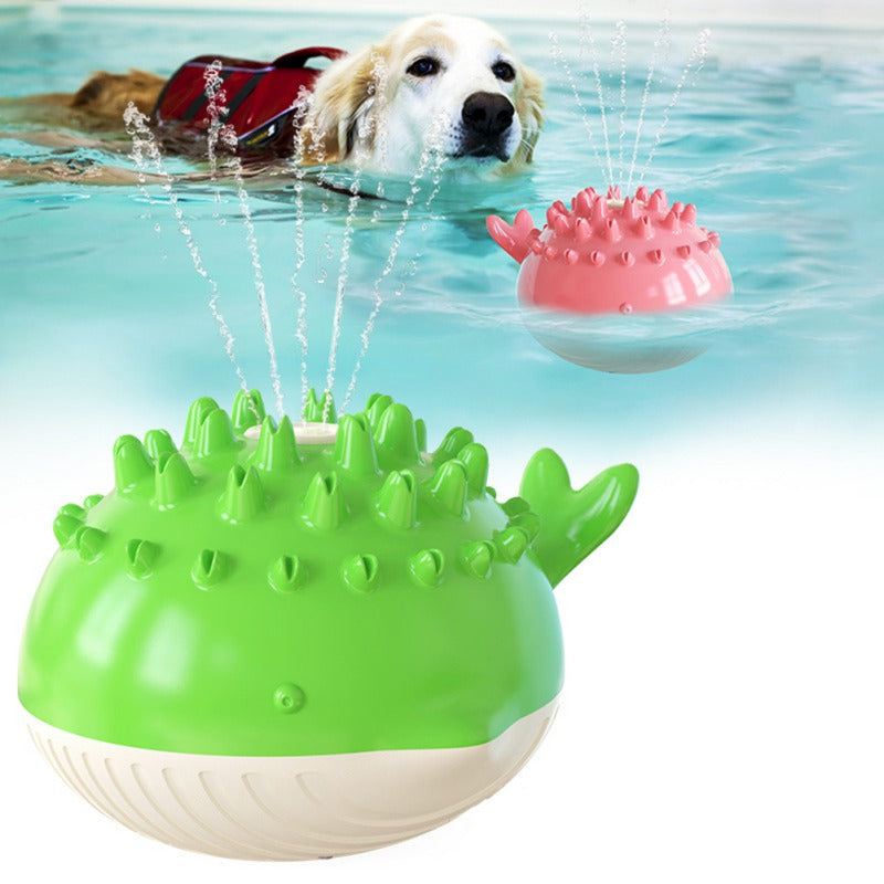 KFX-3168829 Summer Floating Dog Toy with Water Spray Function for Bathing and Playtime